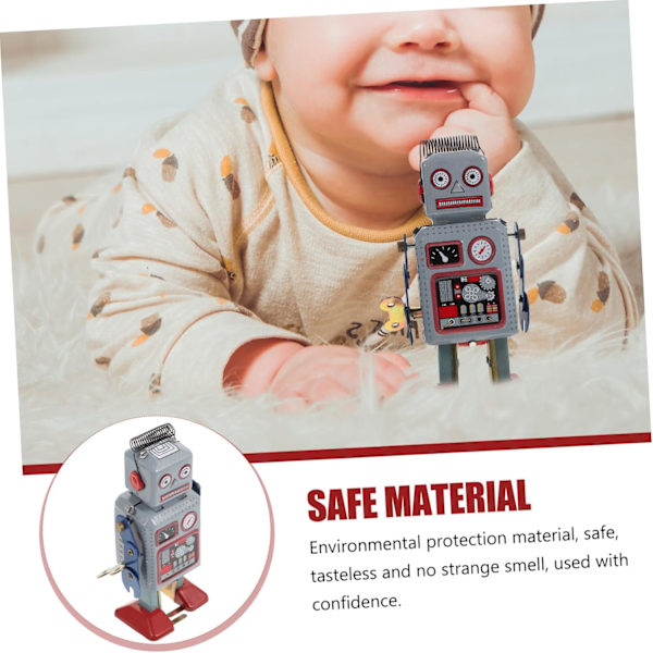 Robotuppdragning Leksaker Robot Ornament Juldekorationer Retro Uppdragning
