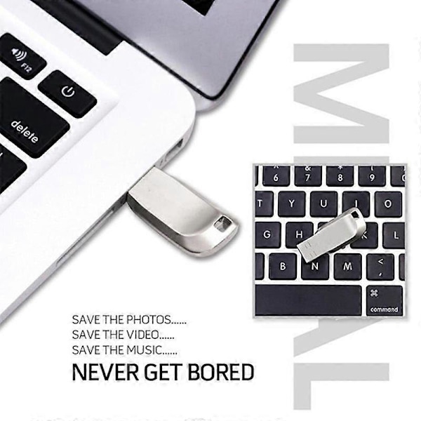 USB 3.0 2TB Flash Drive Pendrive Høj Hastighed Data Lagring Flash Disk Stick 2TB 2TB Silver