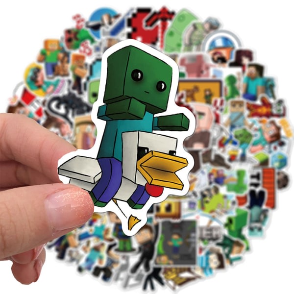 100 st Minecrafts Game Stickers Collection Vattentät klistermärke 100st