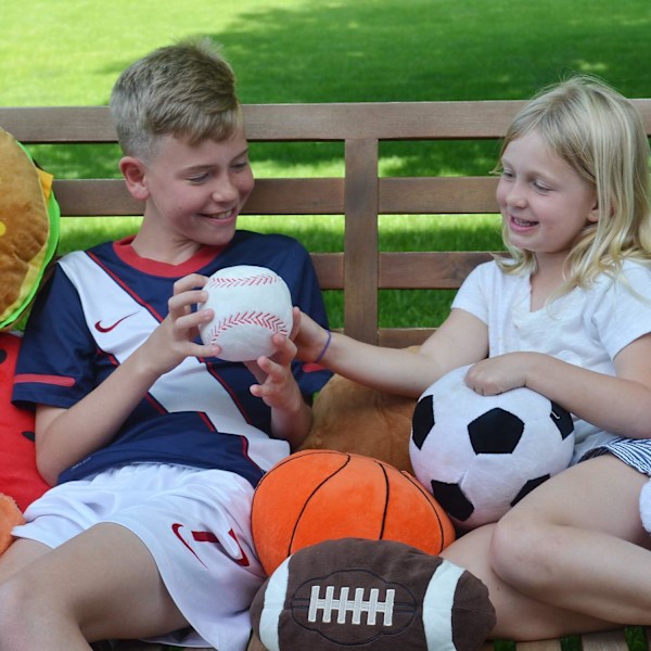 Mjukt Baseboll Plyschleksak för Bebis: Mjuk Fylld Sportleksak Softboll Kudde