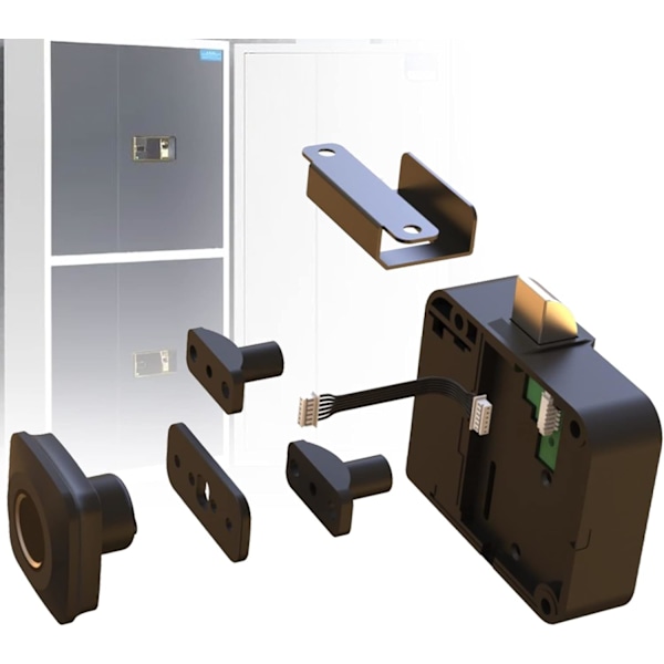 Smart Cabinet Lock, Electronic Biometric Fingerprint Lock, Drawer, Door, Hidden Replacement Lock for Home and Office