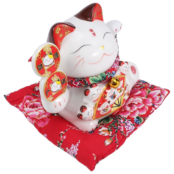 7 tuuman keraaminen kutsuva kissa Maneki-koriste Feng Shui -koriste heiluri, C As Shown