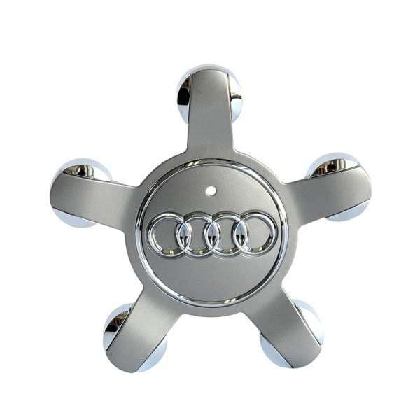 Passer til Audi 134mm fem-klo fælg navkapsel logo A6 A4L-Audi 5-klo konkav grå (fire pak)