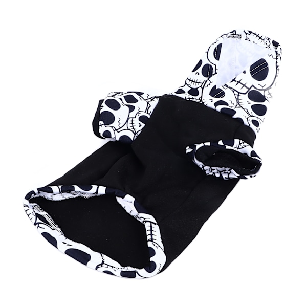 Pet Halloween Skull Hoodies Fashionable Tie Dye Warm Soft Comfortable Dog Winter Clothes Sweatshirt for Small Medium Pets