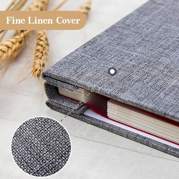 40 Blanke Sider Magnetisk DIY Scrapbog Album med en Metalpen