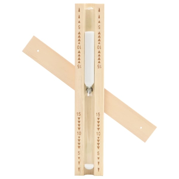 vidaXL 2-i-1 Bastutermometer & Hygrometer Timglas Set Massiv Furu 700