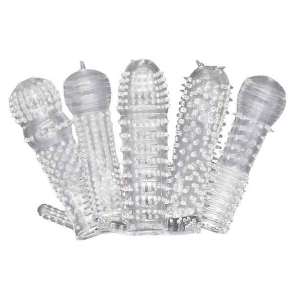 Wolf Spike Crystal Sleeve - Manlig Bärbar Vuxenleksak - Fem Stilar för Manlig Förbättring för Sensorisk Stimulering{ad}
