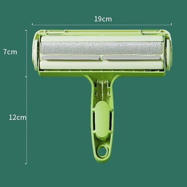 Rulle til fjernelse af kæledyrshår - 2-vejs rulle til fjernelse af kattelint - bærbar værktøj til fjernelse af kæledyrspels til sofa, seng og tæppe