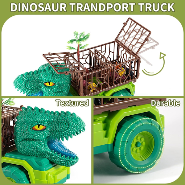 Tyrannosaurus Rex Dinosaurie Transportbil Set, Småbarns Dinosaurie Transportbil