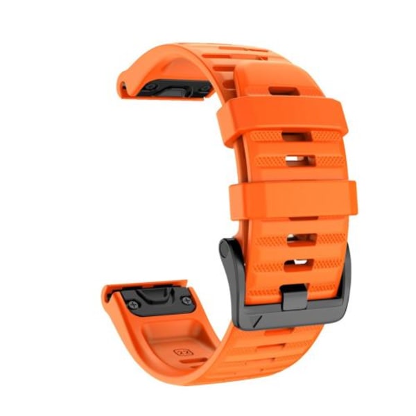 INF Garmin ranneke 26 mm Fenix 6X/5X Plus/3HR/Descent MK1 silikoni Oranssi