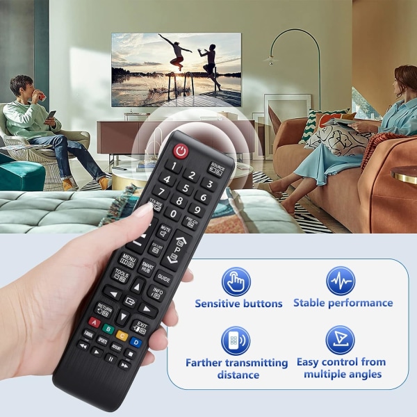 Universell fjärrkontroll för Samsung Smart TV BN59-01175N AA59-00603A AA59-00741A AA59-00743A kompatibel med alla för Samsung fjärrkontroll