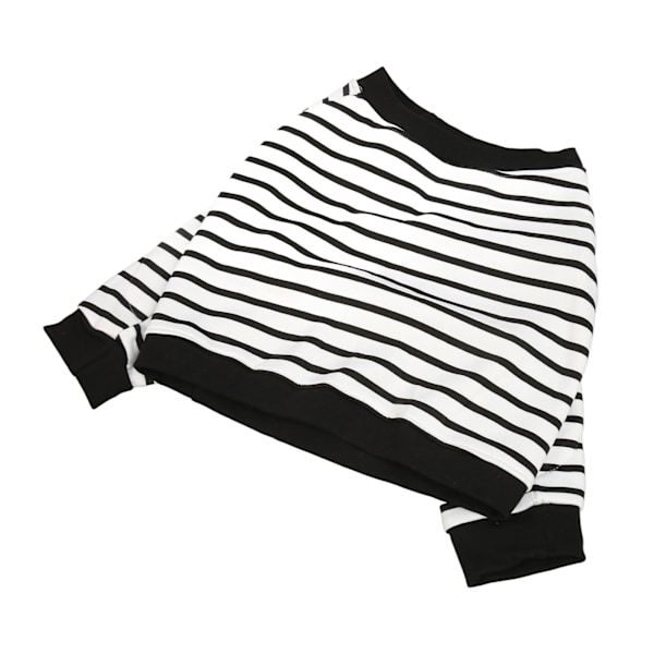 Hunde Pyjamas Langærmet Sort Hvid Stribet Tyk Polstring Åndbar Elastisk Hunde T-shirt Til Mellemstore Kæledyr 8XL