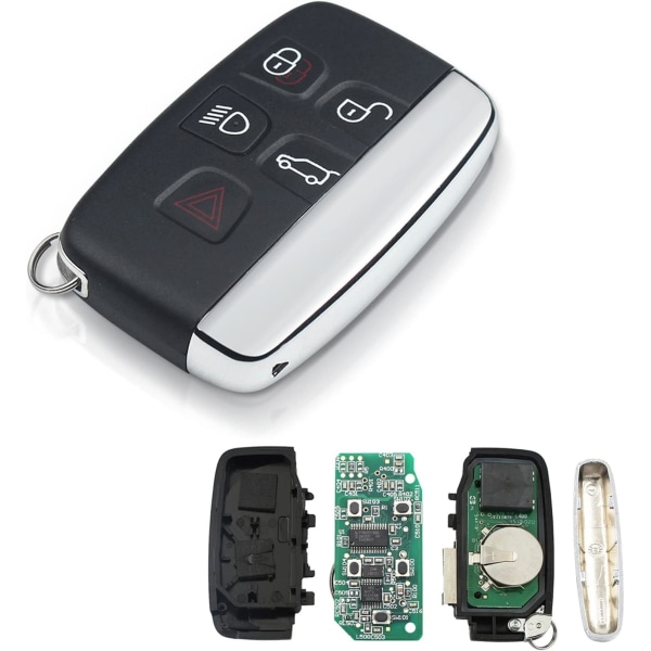 5 knappar 434 MHz smart fjärrkontroll bilnyckel ska fodral bricka för Land Rover Discovery 4/Freelander fjärrnyckel