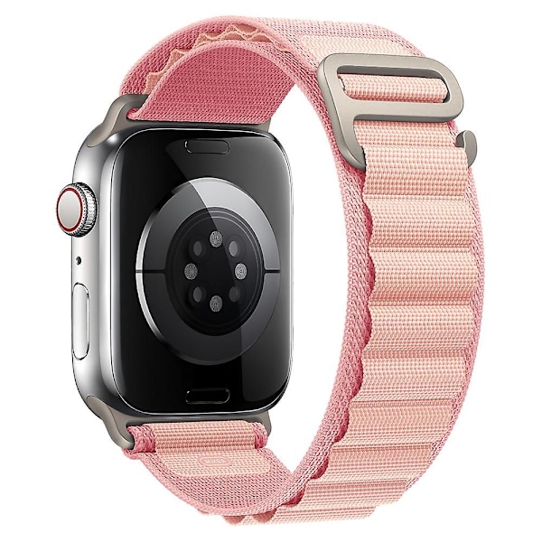 Alpine Loop-armband för Apple Watch-rem 49 mm 44 mm 40 mm 45 mm 41 mm 42 mm 38 mm 38 40 44 45 mm armband iwatch Ultra serie 7 6 3 Se 8 rosa pink 38 40 41mm