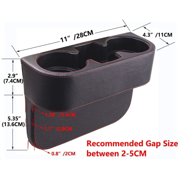 Kopphållare för bilsäte, multifunktionell mugghållare för mellanrummet mellan sätena, universell mugghållare för sätets sida