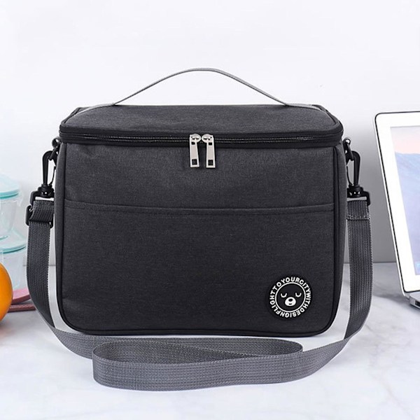 Lunch Bag Food Cooler Bags Multifunktionell Behållare Tote Case För Kontor Arbete Skola Strand Resa Grey M