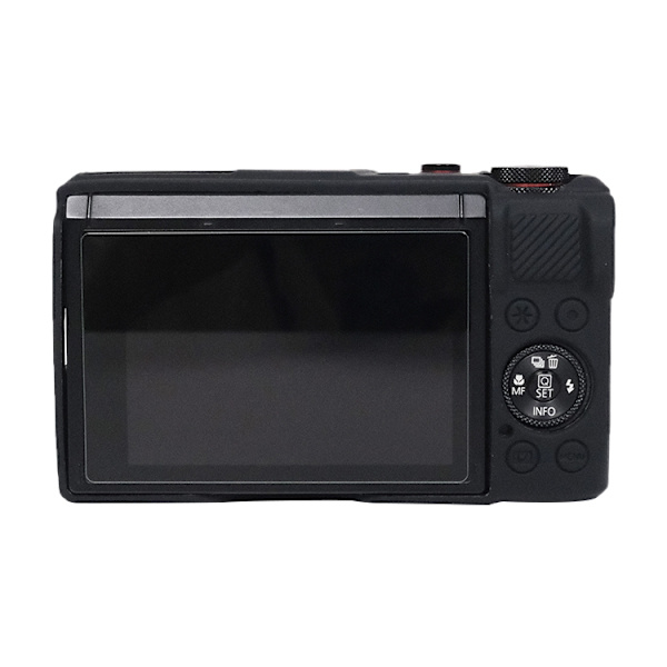 Blødt silikoneetui med linsebeskytter til Canon PowerShot G7 X Mark III / G7X3{ad} Svart