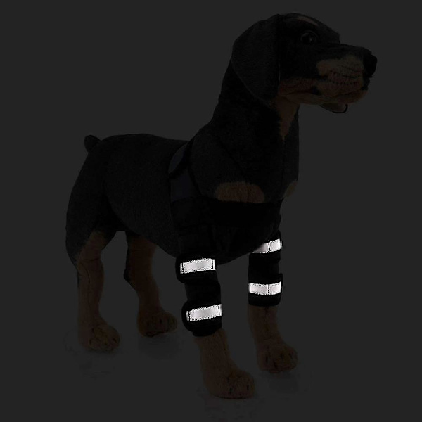 Par Hund Bagbenstøtte Til Hundeben Sårheling, Forebygger Ledskader Og Forstuvninger, Kæledyr Hund Ledbandage Reflekterende Rød{ad} Reflective Red S