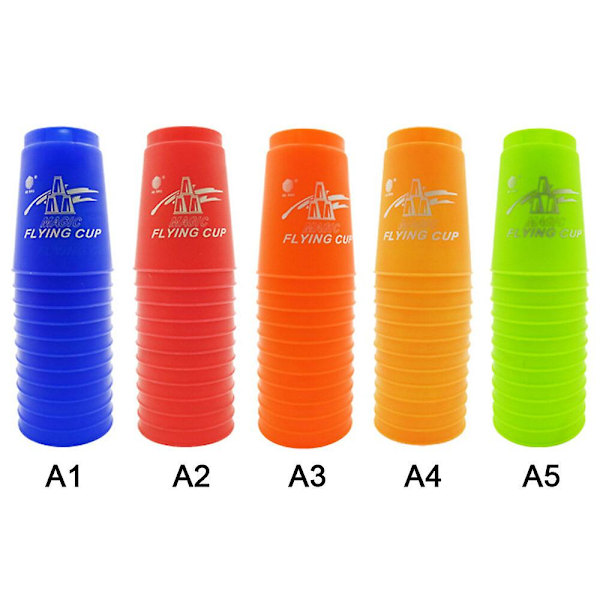 12 st/set Speed Cups-spel Snabbt spel Sport Flygande stapling Holloween Julgåva Handhastighetsträningsspel, 100 % nytt Green A