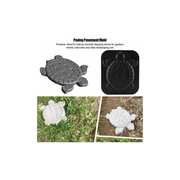 Form för sköldpadda 15,74x13,39x1,50 tum dekorativa stenar för trädgårdsgräsmatta