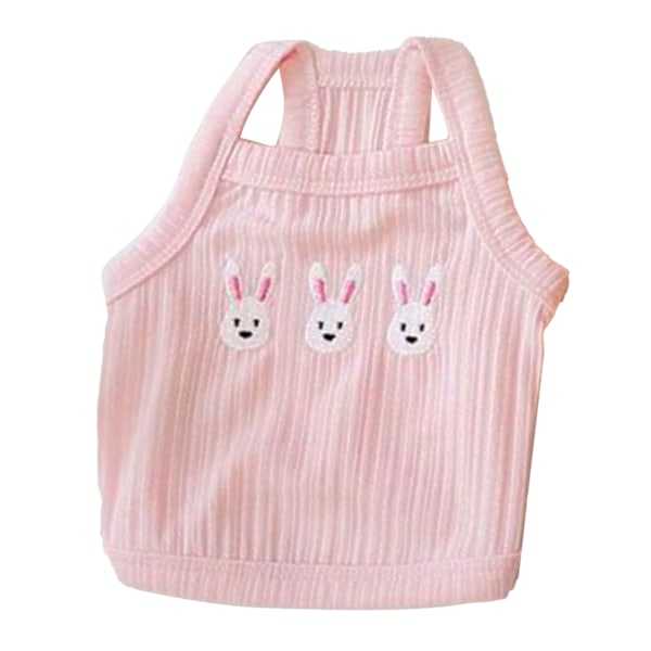 Dog Vest Comfortable Breathable Cute Puppy Clothes Pet Clothes for Spring Summer Pink S