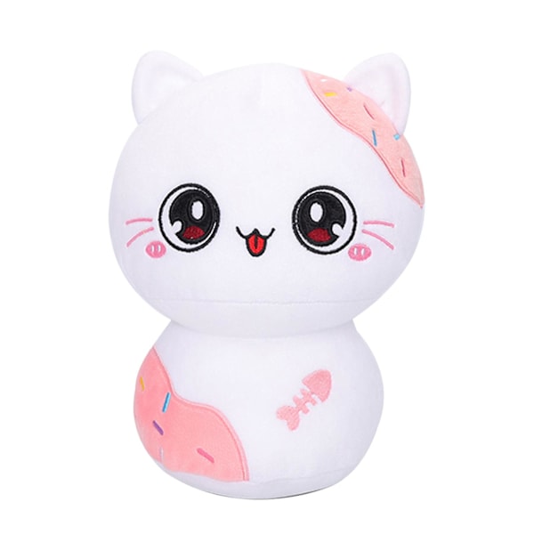 Kawaii svamp plyschleksak fylld plysch svamp söt leksak present till pojkar och flickor Mushroom White Cat