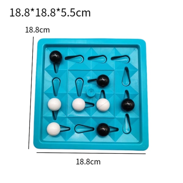 Shakkilogisen pelin kannettava opetuslelu retkeilyyn, viihteeseen ja matkustamiseen blue 18.8cmx18.8cmx5.5cm