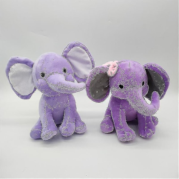 2023 1 st 25 cm söt elefant med läkare plyschdockor stoppade examen baby elefant mjuk leksak för barn flickor barn födelsedagspresenter WHITE PURPLE