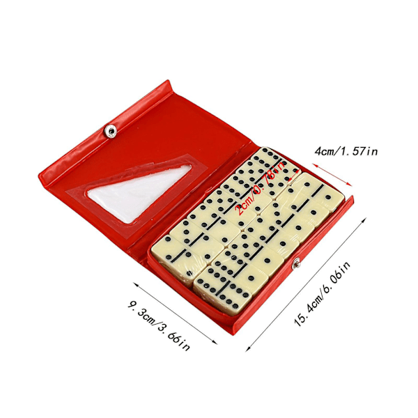 Dominos spil puslespil aktivitet rejse spil sjovt klassisk blokke spil til børn Red 15.4x9.3cm