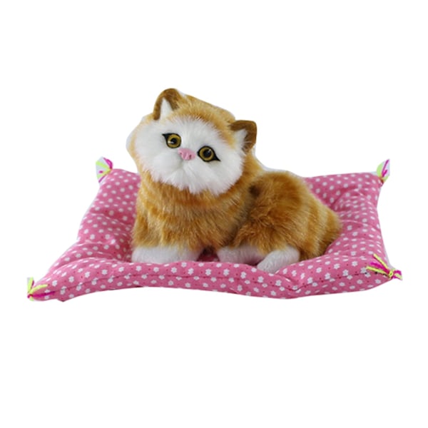 1Pcs Realistic Kitten Cat Simulation Stuffed Living Animal Plush Toy for Kids