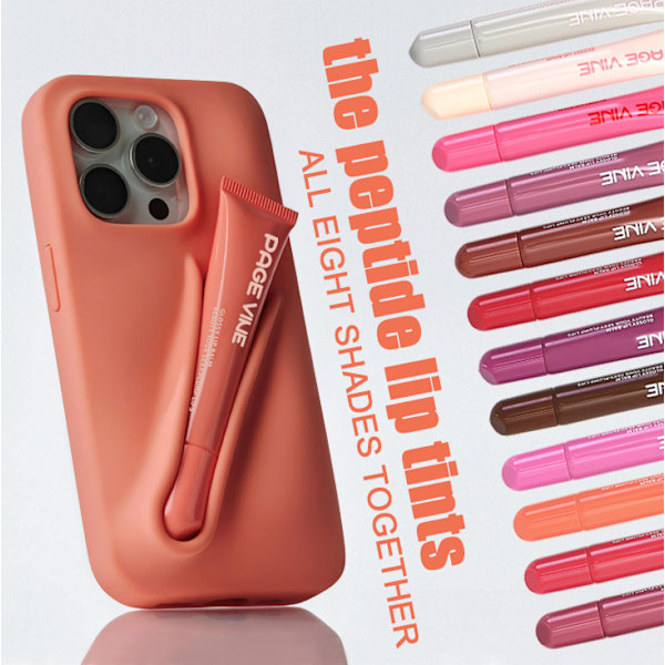 rhode 2-i-1 silikoneetui med lipgloss-holder, beskyttende mobilcover kompatibelt med iPhone, fås i (9 farver) Orange Orange iphone16ProMax