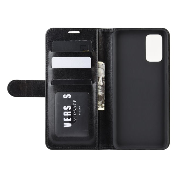 Samsung Galaxy S20 Plus - Crazy Horse Plånboksfodral - Svart Svart Svart