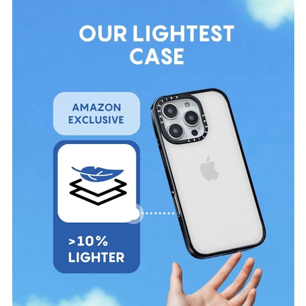 CASETiFY Kompakt iPhone 16 Pro Max Skal [1,2 m Fallskydd enligt militär standard/Slim/Lättvikt] - Color Cloud - Klar Svart
