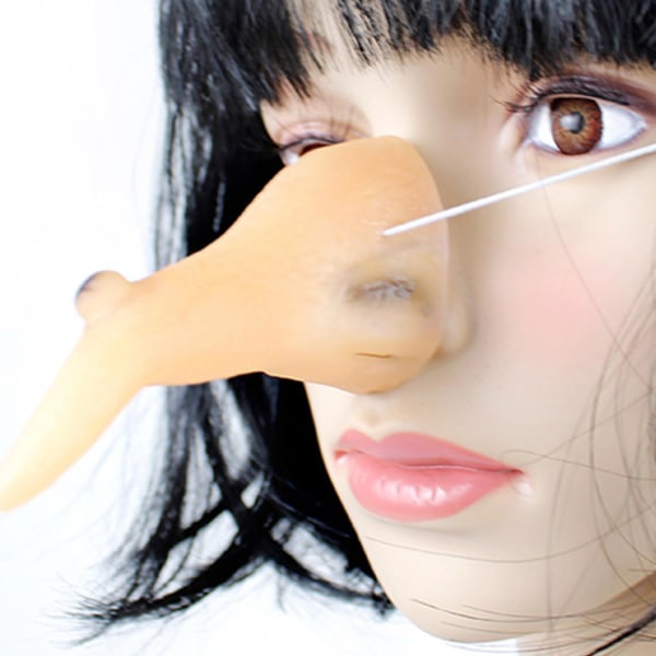 Halloween Fake Witch Nose Wicked Witch Long Nose Latex Nose Halloween Accessoarer Nyhet Festrekvisita (6 stycken)