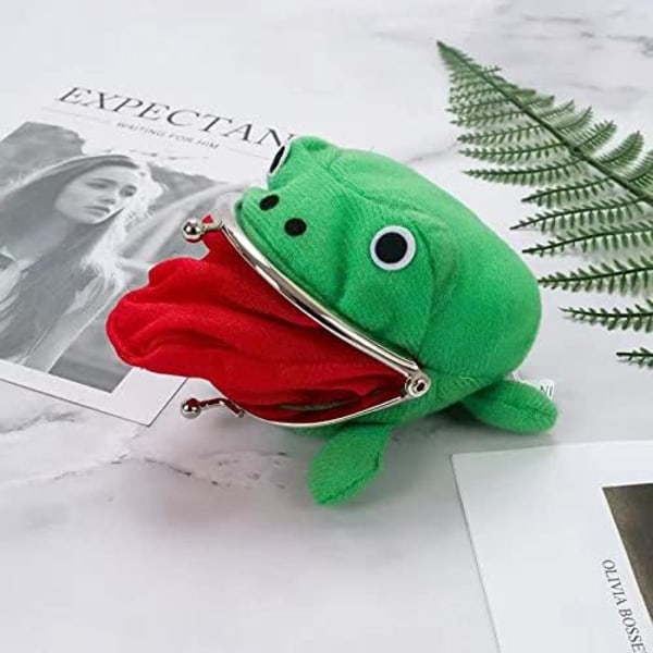 Sammakko Kolikkokukkaro, Anime Cosplay Pehmoinen Sammakko Kolikkopussi Vihreä Piirretty Sammakko Raha