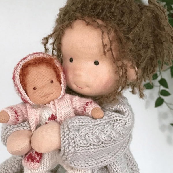 Waldorf-nukke, Käsinneulottu Nukke, Käsintehty Pehmonukke, 12 Tuuman Käsintehty Waldorf
