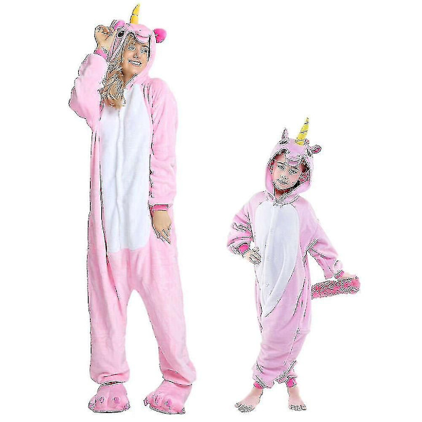 Pegasus Enhörning Pyjamas Kostym Barn Jumpsuit Rosa{ad} Pink 100CM