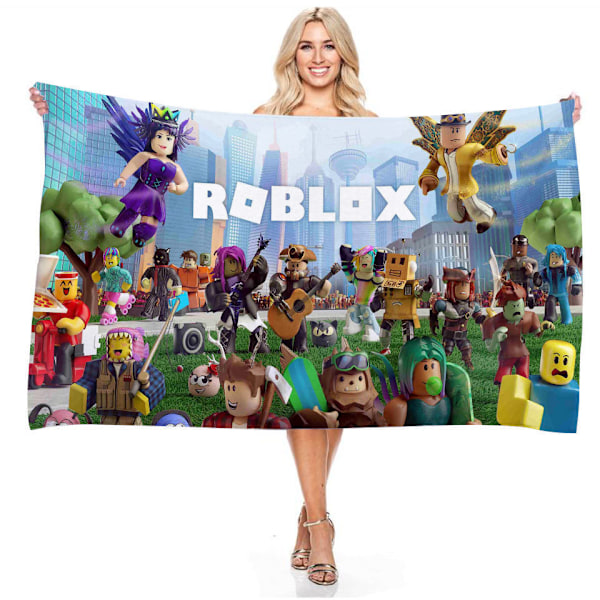 Roblox Badlakan för Simning Mikrofiberhanddukar Supermjuk Filt Yogahanddukar 75 x 150 cm A