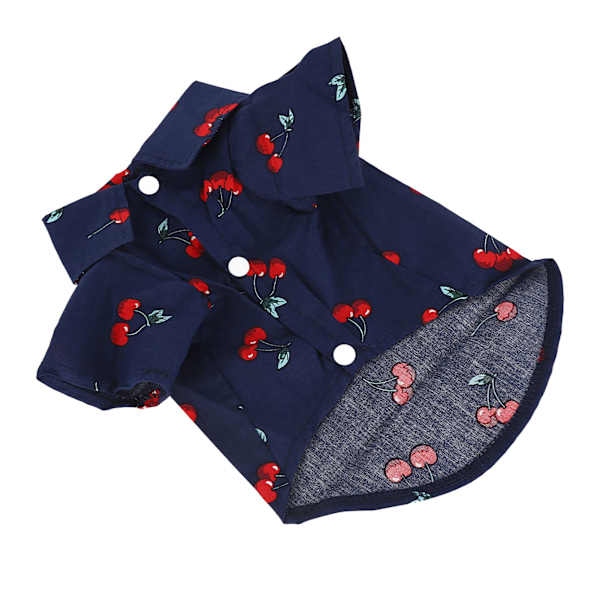 Dog Shirt Skin Friendly Breathable Fashion Washable Pet Clothes For Spring Summer XZCS14 Cherry Navy Blue XL