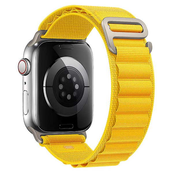 Alpine Loop-armband för Apple Watch 49 mm 44 mm 40 mm 45 mm 41 mm 42 mm 38 mm 38 40 44 45 mm armband iWatch Ultra Series 7 6 3 Se 8 gul yellow 42 44 45 49mm
