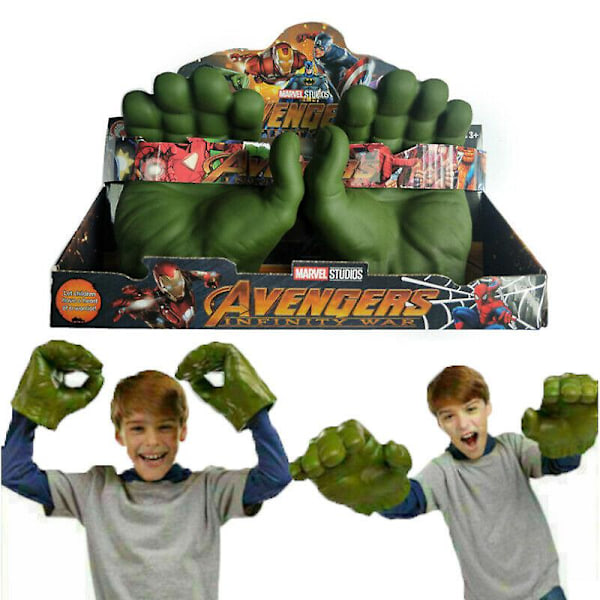 Avengers Hulk Handsker Smash Hænder Børn Cosplay Legetøj Et Par Næver