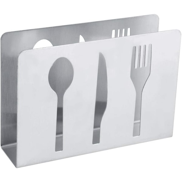 Servetthållare i rostfritt stål, servetthållare för matbord och Silver