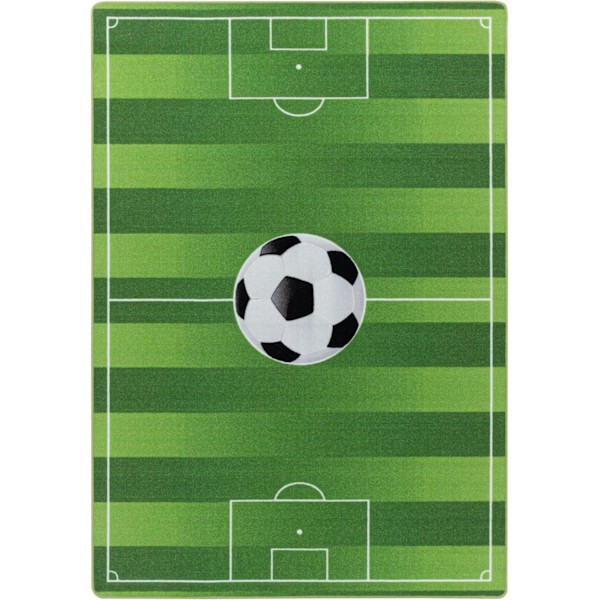 Barnmatta Kort Lugg Fotbollsplan Design Baby Barnkammare Lekrum Mjuk Tvättbar Rektangulär Pojkar Grön
