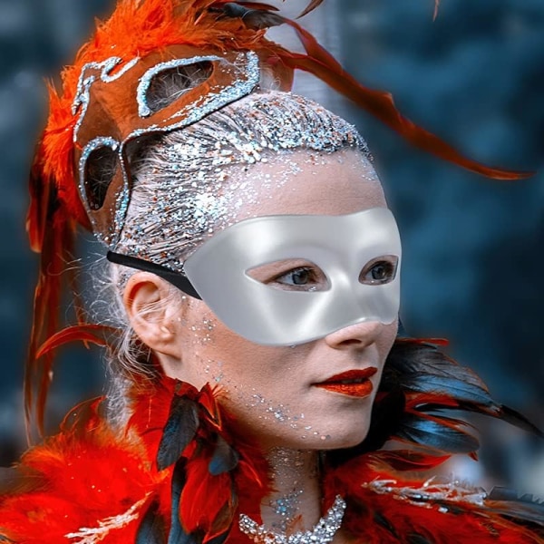 6-pack maskeradmask venetiansk grekisk romersk fest Mardi Gras-mask, maskeradmask Vintage Black