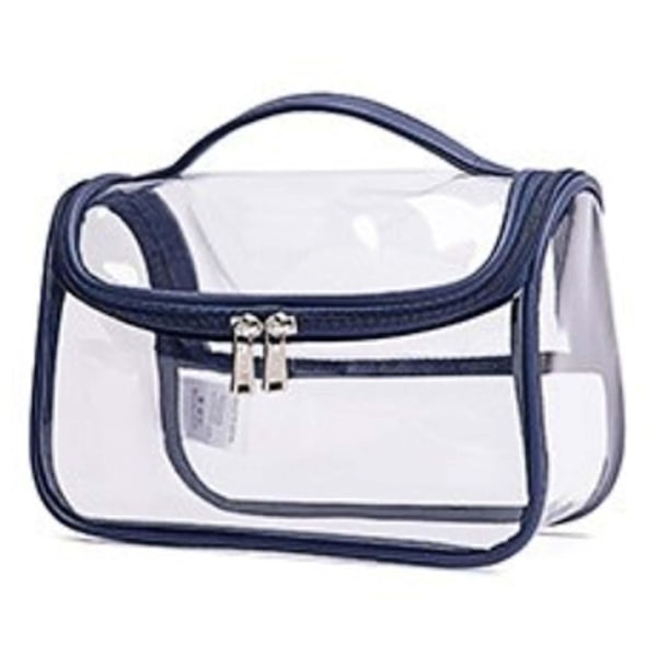 Transparent Pvc Toilettaske Kosmetikpung Makeup Rejsetaske Dark Blue