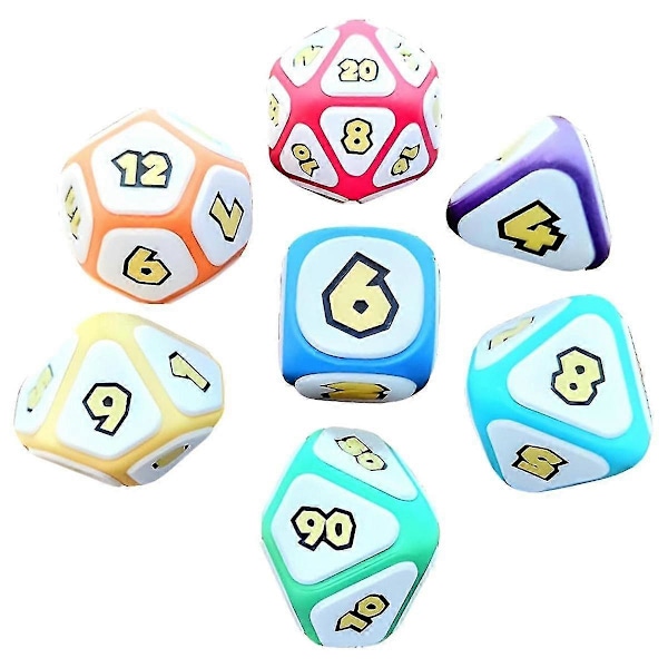 7PCS Mushroom Party Tabletop Role-Playing Game Dice,Cool Games DND Dice Set D D Family Tabletop Dice