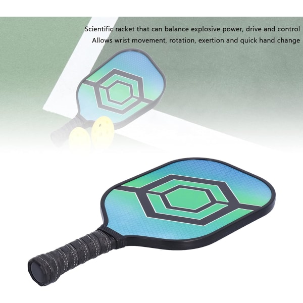 Carbon Fiber Pickleball Paddle Set Ansiktsträning Pickle Ball Racket racket med 2st boll och förvaringsväska 3