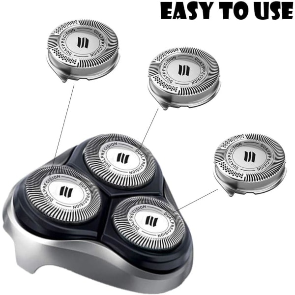 3-pack Ersättningsrakhuvuden för Philips Norelco HQ8 PT720 PT725 PT815 PT860 AT890 AT899 AT750 Serien Herrrakapparater