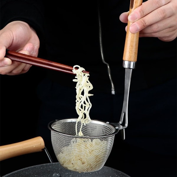 Madsi, Mesh Pasta Kurv med Håndtag, Rustfrit Stål Mesh Spider Si