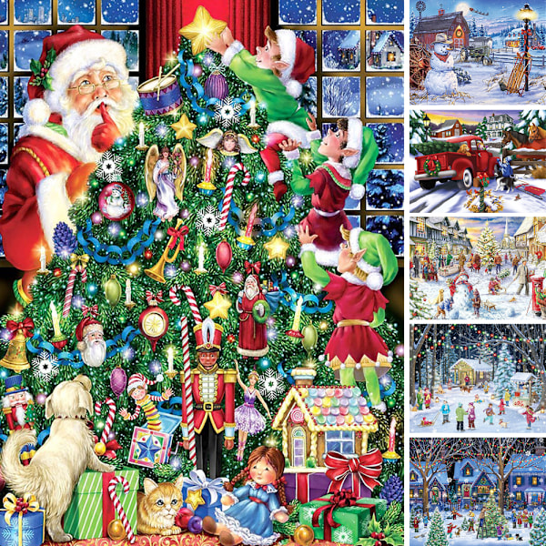 1000-bitars pussel jul ren snögubbe